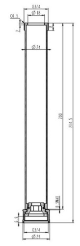 Удлинитель душевой стойки Caprigo 98-567-crm