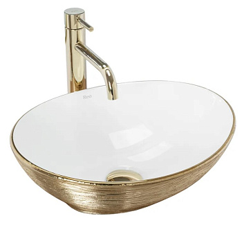 Умывальник Rea Sofia Brush Gold U3697