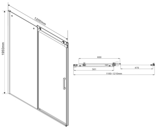 Душевой уголок Vincea Como VSR-1C9012CGB