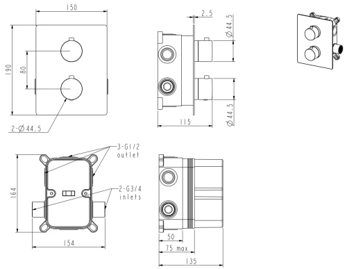 Смеситель для душа Nemo Round NM-2359MB matte black