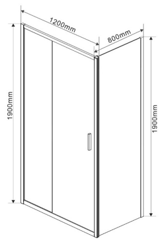 Душевой уголок Vincea Garda VSR-1G8012CLGM