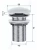 Донный клапан для раковины керамический Gid Blm100 без перелива Донный клапан для раковины керамический Gid Blm100 без перелива