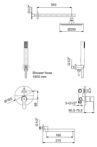Душевая система Ahti Satakunta SK405318
