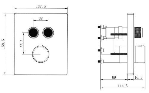 Смеситель для душа Vincea VSCV-321T-MCH