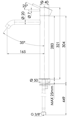 Смеситель для раковины Mariani Next A37398NS12