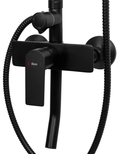 Душевая система Rea Maximus black P2412