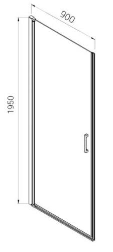 Душевая дверь Vincea Alpha VDP-3AL900CLG