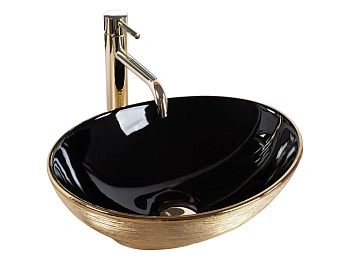 Умывальник Rea Sofia Black Gold Brush U3310