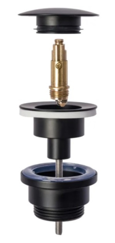 Донный клапан для раковины Rea Black A5216 универсальный