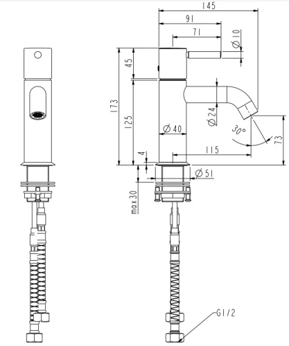 Смеситель для раковины Nemo Round NM-2311CR chrome