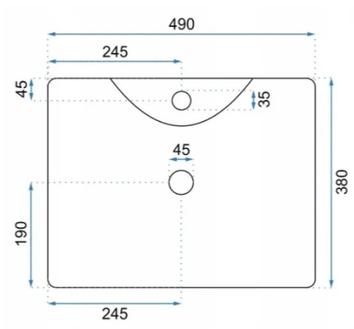 Умывальник Rea Kelly Marmo U5052