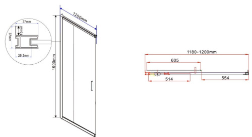Душевой уголок Vincea Garda VSS-1G1012CLBN