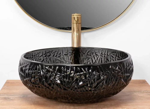 Умывальник Rea Ice black U6660