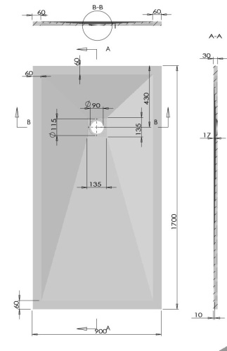 Душевой поддон Vincea VST-4SR9017W
