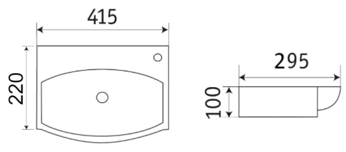 Умывальник CeramaLux 78014T
