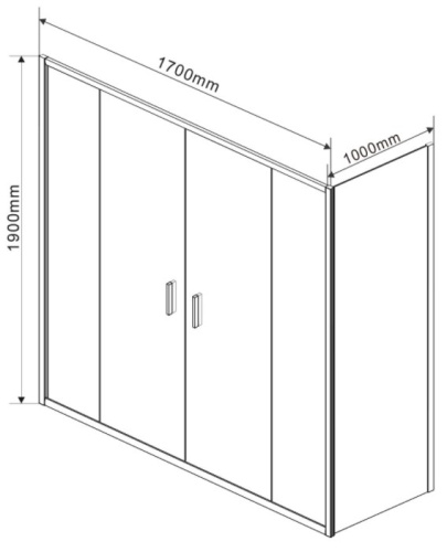 Душевой уголок Vincea Garda VSR-1G21017CL