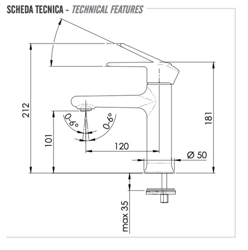 Смеситель для раковины Remer Vanity V12