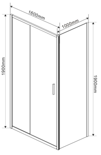 Душевой уголок Vincea Garda VSR-1G1016CH