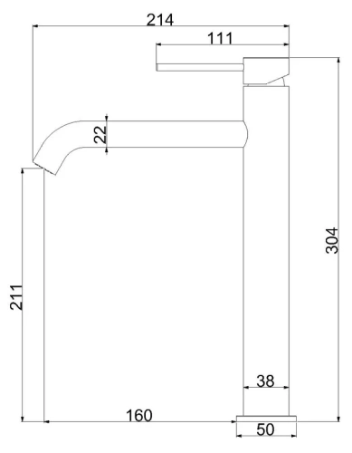 Смеситель для раковины Vincea City VBF-2C2MB