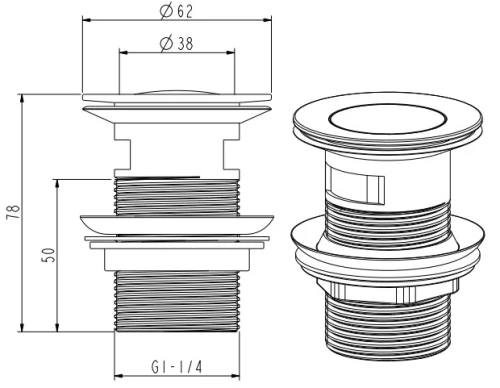 Смеситель для биде Nemo Round NM-2321BGM brush gun metal