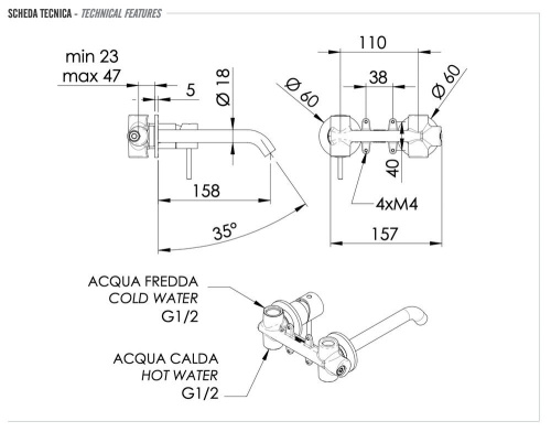 Смеситель для раковины Remer X Style X15P