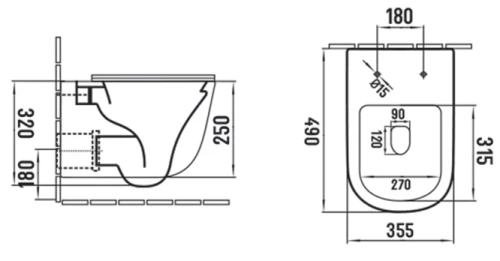 Унитаз подвесной Vincea Evo VT1-34SMB