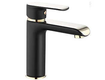 Смеситель для умывальника Rea Bloom Black Gold B9933