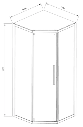 Душевой уголок Vincea Show VSP1-4SH100CL