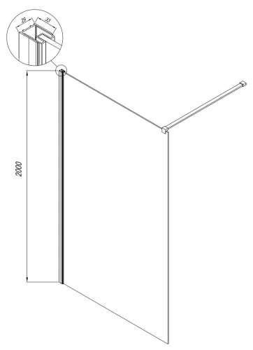 Душевая стенка Kolpa-San Calypso WO 120 silver brill graphite 517820