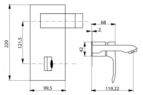 Смеситель для умывальника Ahti Kerava Gold KA205201