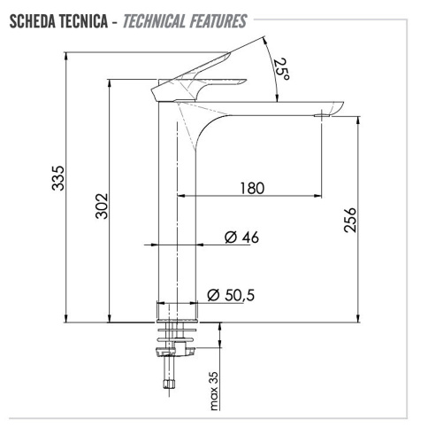 Смеситель для раковины Remer Infinity I11L