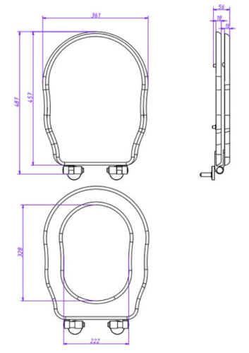 Сиденье для унитаза Caprigo Boheme KFm-IC-B041