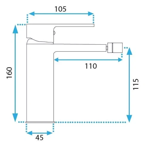 Смеситель для биде Rea Argus tytan B3004