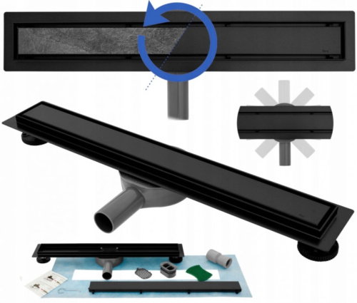 Трап для душа Rea Neo&Pure 500 N Pro Black G0999