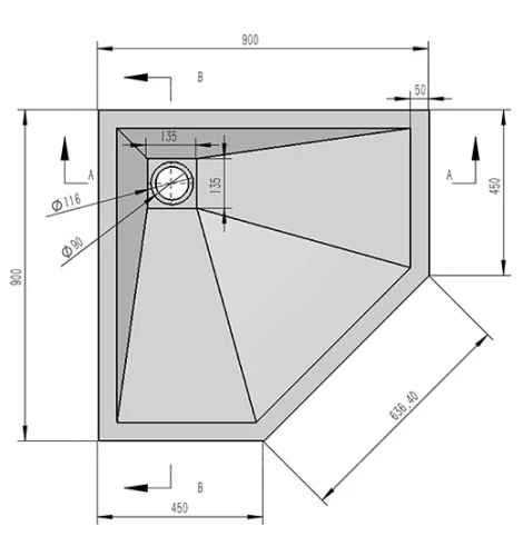 Душевой поддон Vincea VST-4SP9090G
