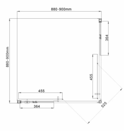 Душевой уголок Vincea Garda VSS-1G900CLB