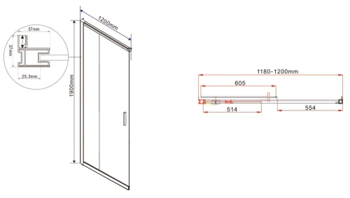 Душевой уголок Vincea Garda VSS-1G1012CL