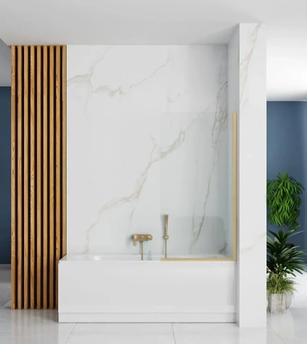 Шторка на ванную Rea Elegant gold matt 70 W6600