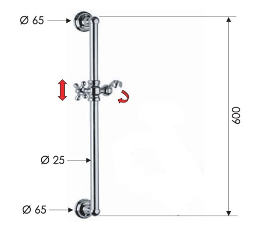 Душевая стойка 60 см Remer 317L
