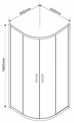 Душевой уголок Vincea Garda VSQ-1G900CL