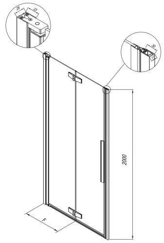 Душевая дверь Kolpa-San Polaris Fold N 90-R silver brill transparent 516360