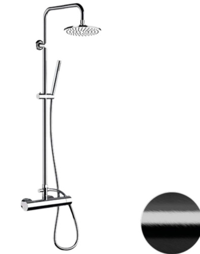 Душевая система Remer Minimal N37RX7MMM20CFP, черный брашированный хром