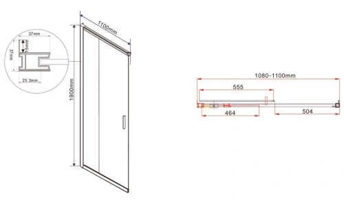 Душевой уголок Vincea Garda VSS-1G1011CLGM