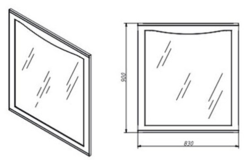 Зеркало Caprigo Torino 85 34631-L811