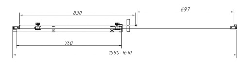 Душевая дверь Vincea Como-N VDS-4CN160CLB