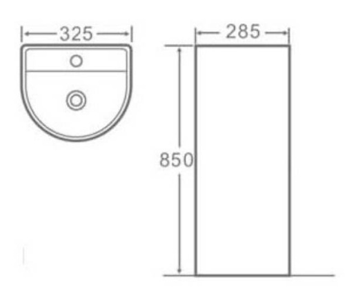 Умывальник CeramaLux PB1017