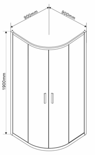 Душевой уголок Vincea Garda VSQ-1G900CLB