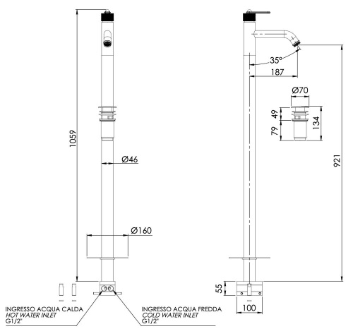 Смеситель для раковины Daniel Brooklyn BY68815