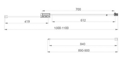 Душевой уголок Vincea Extra VSR-1E101190CLB
