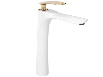 Смеситель для умывальника Rea Orbit White Gold B2053